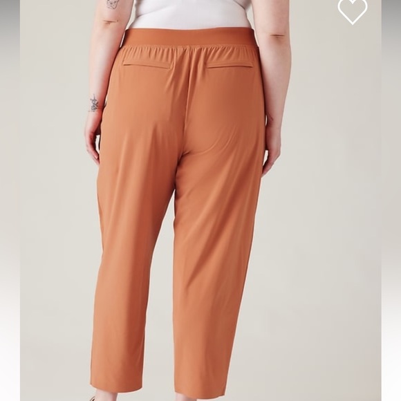 NWOT Athleta Brooklyn Ankle Pant Sunbaked Clay Plus size 20 orange new - Picture 3 of 6